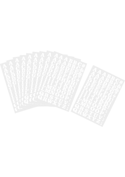 860X Transfer Yamalar Harfler ve Noktalama Alfabesi Dıy Zanaat Demir On Rozeti 27X18.5 cm Beyaz (Yurt Dışından)