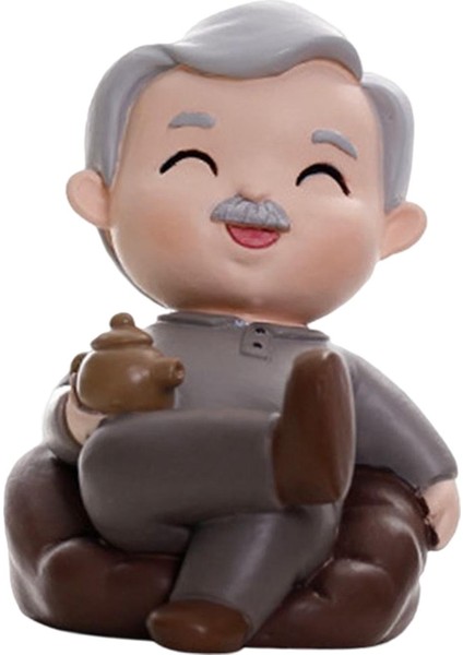 Büyükanne Heykeli Minyatür Heykelcik Kiraları Süs Masa Tableti Büyükbaba (Yurt Dışından)