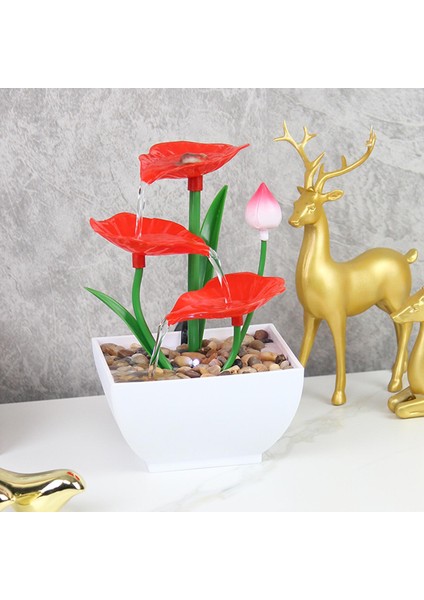 3 Katman Gevşeme Masası Çeşmesi LED Şelale Lotus Yaprağı ile Akan Su (Yurt Dışından) fiyatları