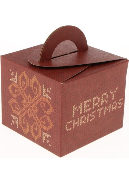 10 Noel Ş Kutuları 3.5''x3.5''4.7'' Kırmızı Kar Taneleri (Yurt Dışından) indirimleri