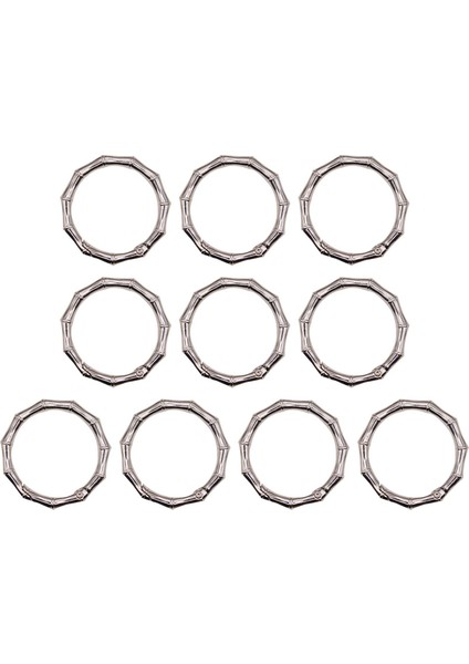 10 Yaylı Yuvarlak Karabina Klipsleri Tote Omuz Askısı Için Çıtçı Argent (Yurt Dışından) modelleri