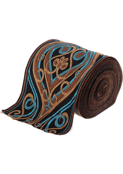 5 Metre Jakard Dokuma Dantel Nakış Dantel Giyim Şapkası 10CM Mavi (Yurt Dışından) fiyatları