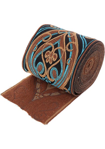 5 Metre Jakard Dokuma Dantel Nakış Dantel Giyim Şapkası 10CM Mavi (Yurt Dışından) fırsatları