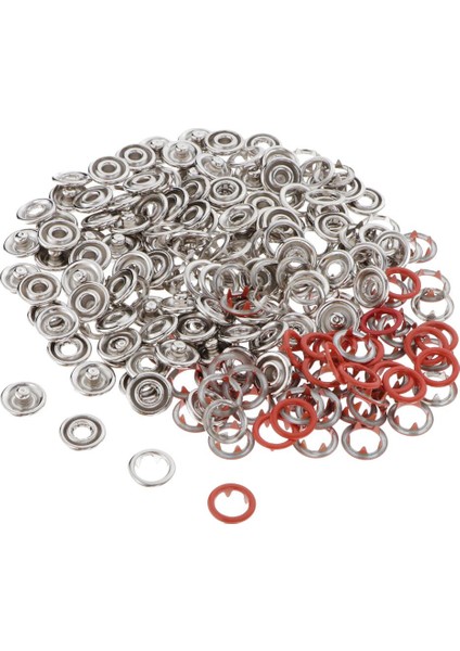 50 Takım Içi Boş Düğme Çıtçıı Düğ Bağlantı Elemanları Turuncu (Yurt Dışından)