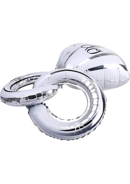 43 "dev Yüzükler Helyum Balon Düğün Nişan Dekorasyonu (Yurt Dışından)