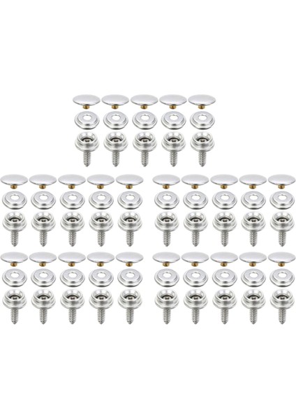 Dikiş Giyim Için Metal Çıtçıt Düğmeler Soket Taşınabilir Paslanmaz Çelik 25 Set (Yurt Dışından) modelleri