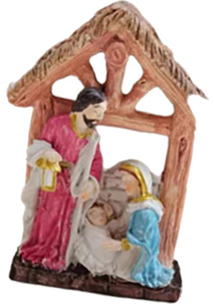 4 "kutsal Aile Heykeli Noel Isa'nın Doğuşu Seti Ev Kapalı Dekor Süsleme (Yurt Dışından)