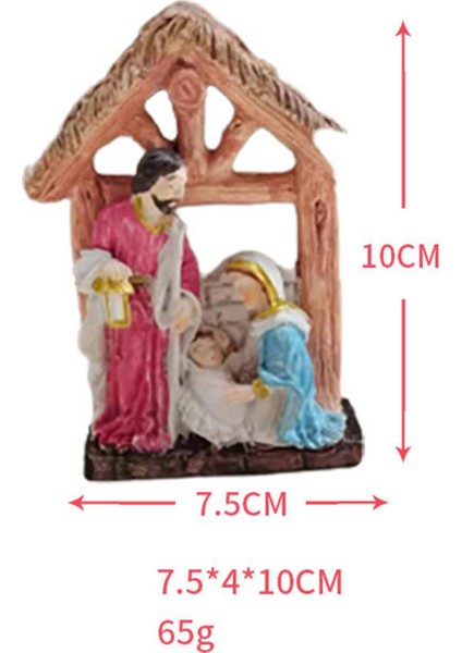 4 "kutsal Aile Heykeli Noel Isa'nın Doğuşu Seti Ev Kapalı Dekor Süsleme (Yurt Dışından) fırsatları