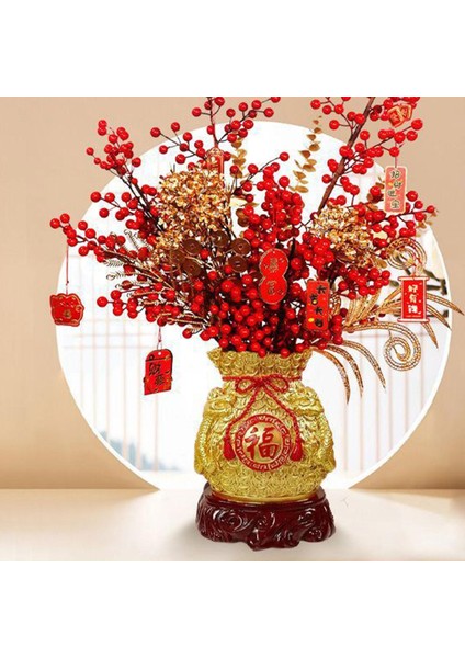 Bahar Şenliği Çanta Çanta Feng Shui Vazo Süs Ekici Pot Yatak Odası Altın (Yurt Dışından) fırsatları