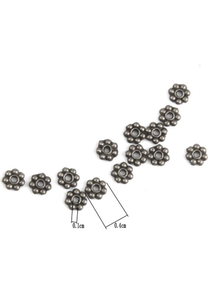 100X Çiçek Spacer Charms Takı Bulgular Süsleme 4mm (Yurt Dışından) modelleri