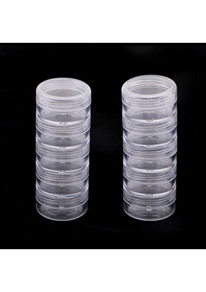 Blesiya 10 Istiflenebilir Şeffaf Makyaj Küçük Ürün Saklama Kutusu Vidalı Kavanoz Konteyner 95X36MM (Yurt Dışından) fiyatları