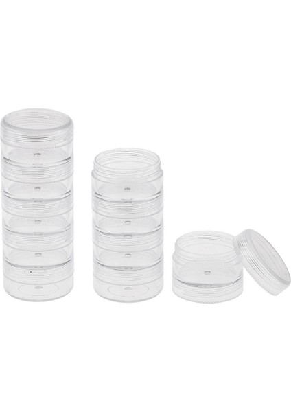 Blesiya 10 Istiflenebilir Şeffaf Makyaj Küçük Ürün Saklama Kutusu Vidalı Kavanoz Konteyner 95X36MM (Yurt Dışından) fırsatları