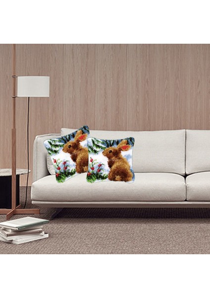 Mandal Iılıfı Minder Örtüsü Dıy Needlecrafts 17X17'' Tavşan (Yurt Dışından) modelleri