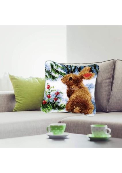 Mandal Iılıfı Minder Örtüsü Dıy Needlecrafts 17X17'' Tavşan (Yurt Dışından) indirimleri