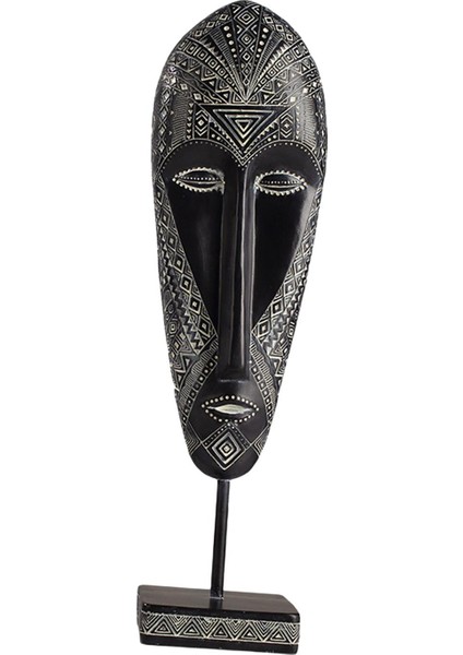 Afrika Heykel Reçine Soyut Heykeli Ev Bar Giriş Holü 12X7.5X41.5 cm (Yurt Dışından)