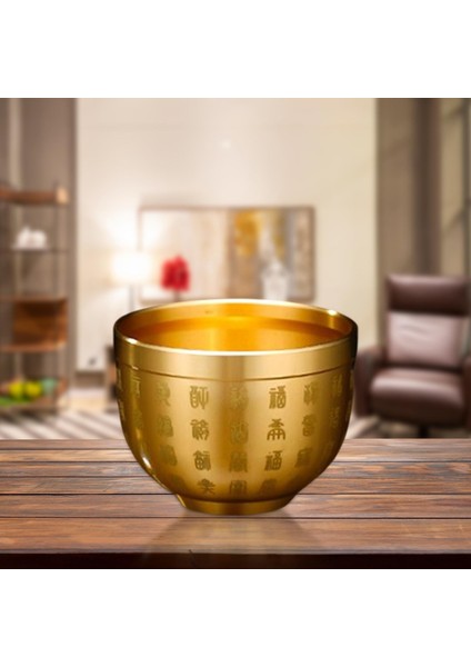 Pirinç Feng Shui Kase Iyi Şans Çin Karakter Süsü Masaüstü Dekor 6cmx4.6cmx3.2cm (Yurt Dışından) fırsatları