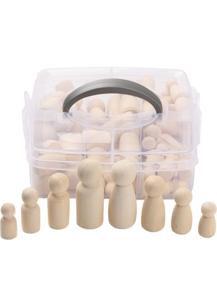 50X Boş Mandal Boyama Ahşap Yap Figürler El Sanatları Kuklalar (Yurt Dışından)