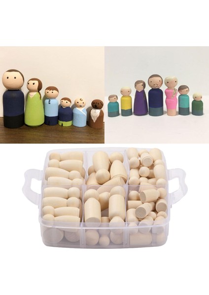 50X Boş Mandal Boyama Ahşap Yap Figürler El Sanatları Kuklalar (Yurt Dışından) modelleri