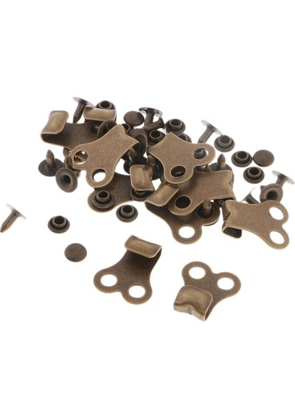 10 Takım Bakır Çizme Kancaları Perçinli Dantel Bağlantı Parçaları Kamp Yürüyüşü Tırmanma Onarım Bronz (Yurt Dışından)