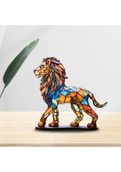 Metal Sanat Heykeli Renkli Figürler Taban Yapıtlı Hayvan Süs Hayvan Aslanı (Yurt Dışından) fiyatları