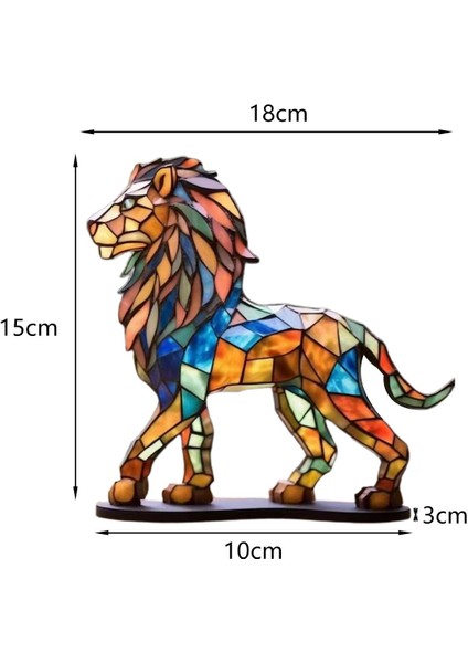 Metal Sanat Heykeli Renkli Figürler Taban Yapıtlı Hayvan Süs Hayvan Aslanı (Yurt Dışından) modelleri