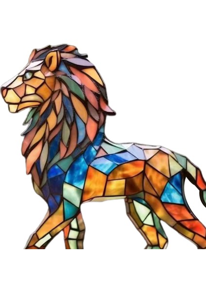Metal Sanat Heykeli Renkli Figürler Taban Yapıtlı Hayvan Süs Hayvan Aslanı (Yurt Dışından) fırsatları