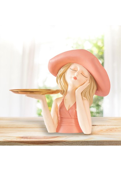 Kız Heykeli Depolama Tepsisi Koleksiyonu Reçine Heykelcik (Yurt Dışından) modelleri