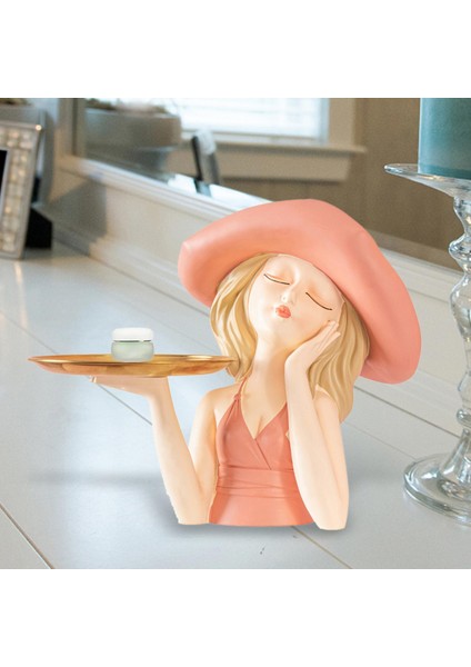 Kız Heykeli Depolama Tepsisi Koleksiyonu Reçine Heykelcik (Yurt Dışından) fırsatları