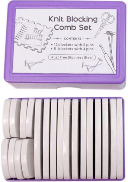 20 Örgü ve Pim Malzemeleri Engelleme Taraklar Pimleri Battaniye Halı (Yurt Dışından)