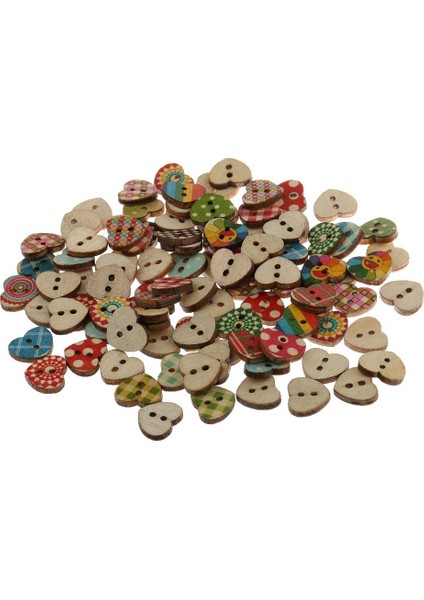 Dıy Craft Için 100 Ş Şekilli Ahşap Düğ (Yurt Dışından)