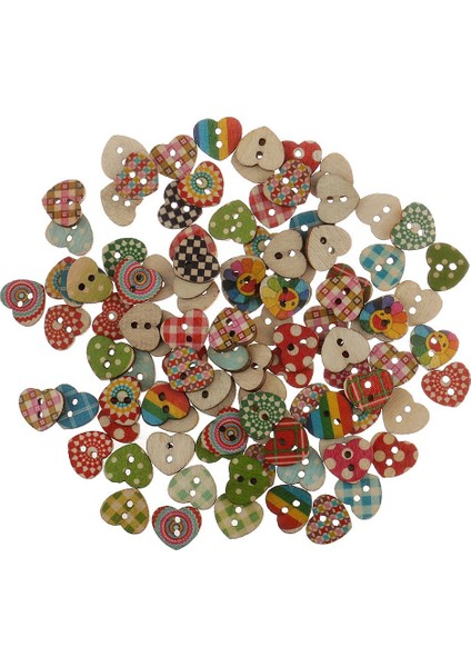 Dıy Craft Için 100 Ş Şekilli Ahşap Düğ (Yurt Dışından) fiyatları