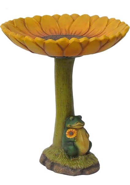 1 Kuş Banyosu Heykeli Çeş Birdfeeder Birdbath Dekorasyon Kurbağa (Yurt Dışından)