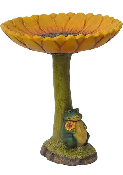 1 Kuş Banyosu Heykeli Çeş Birdfeeder Birdbath Dekorasyon Kurbağa (Yurt Dışından) fiyatları