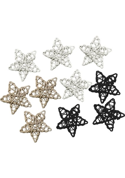 10X Rattan Yıldız Vazo Dolgu Asılı Toplar Yeni Yıl Noel Ağacı Için 5 cm (Yurt Dışından) fiyatları