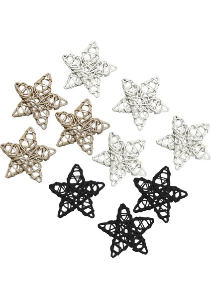 10X Rattan Yıldız Vazo Dolgu Asılı Toplar Yeni Yıl Noel Ağacı Için 5 cm (Yurt Dışından) modelleri