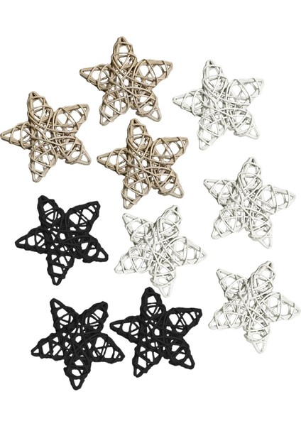 10X Rattan Yıldız Vazo Dolgu Asılı Toplar Yeni Yıl Noel Ağacı Için 5 cm (Yurt Dışından) fırsatları