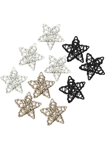 10X Rattan Yıldız Vazo Dolgu Asılı Toplar Yeni Yıl Noel Ağacı Için 5 cm (Yurt Dışından) indirimleri