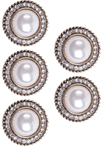 Dıy El Sanatları Süs B Için 5 Rhinestone Düğ Bezemeler Flatback (Yurt Dışından)