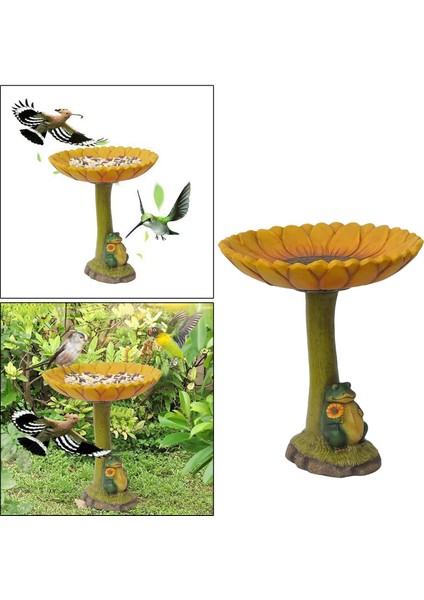 1 Kuş Banyosu Heykeli Çeş Birdfeeder Birdbath Dekorasyon Kurbağa (Yurt Dışından) fırsatları