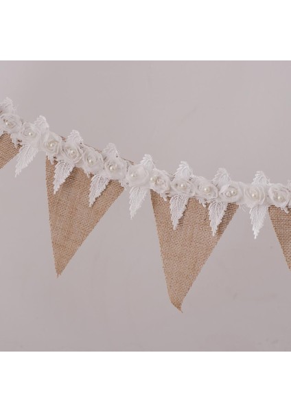 Çuval ve Jüt Banner Dıy Dekorasyon Vintage Üçgen Bunting Düğün Doğum Günü Partisi Dekoru (Yurt Dışından) modelleri