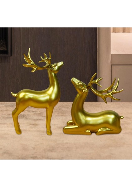 2x Ren Ği Heykelcikleri Elk Ği Heykeli Oturma Odası Için (Yurt Dışından) fiyatları