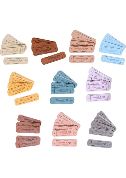 50PCS Kabartmalı Etiketler Etiketler Üzerinde Dikmek Örgü Aksesuarları Için El Yapımı Etiketler 5x1.5cm (Yurt Dışından) indirimleri