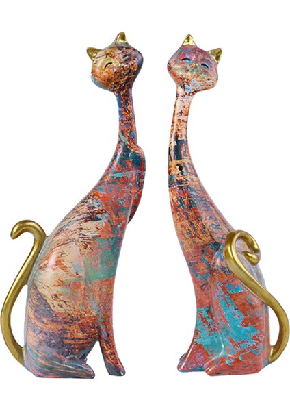 Çift Kedi Heykelcik Hayvan Heykeli Yatak Odası Dolabı Evi (Yurt Dışından) fiyatları