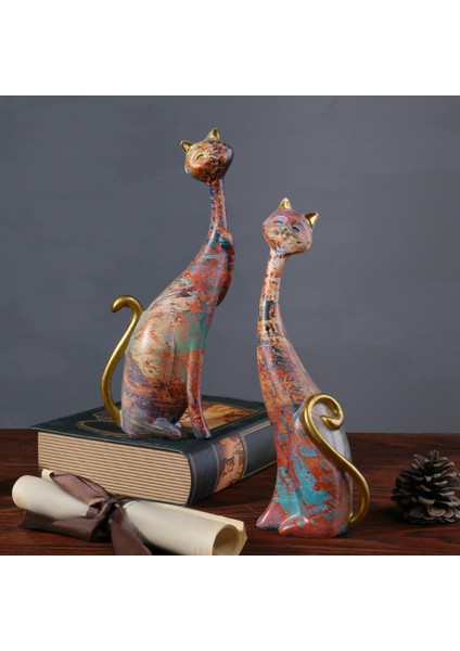 Çift Kedi Heykelcik Hayvan Heykeli Yatak Odası Dolabı Evi (Yurt Dışından) indirimleri