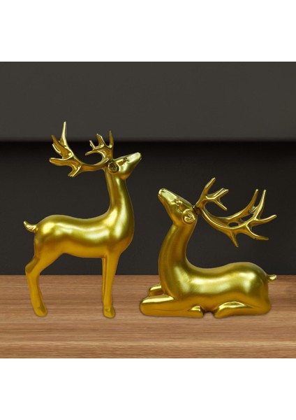 2x Ren Ği Heykelcikleri Elk Ği Heykeli Oturma Odası Için (Yurt Dışından) fırsatları