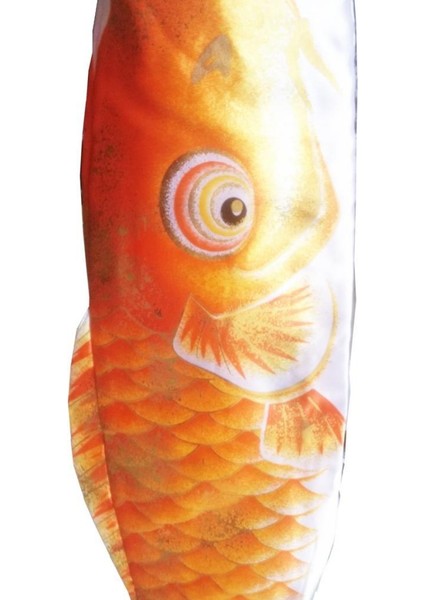 Koi Windsock Kırmızı Naylon Uçurtma Japon Bayrağı Dekorasyon Altın Turuncu 110 cm (Yurt Dışından)