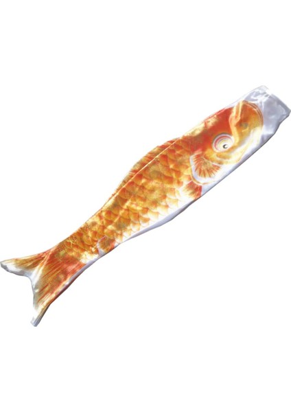 Koi Windsock Kırmızı Naylon Uçurtma Japon Bayrağı Dekorasyon Altın Turuncu 110 cm (Yurt Dışından)