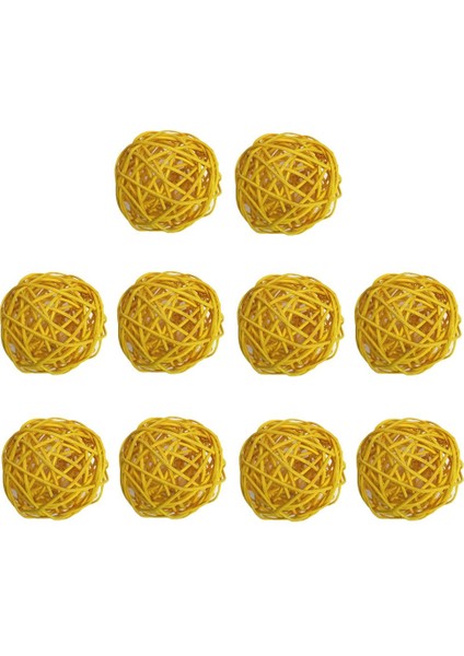 10 Delikli El Yapımı Dekoratif Hası Toplar Sarı (Yurt Dışından) modelleri