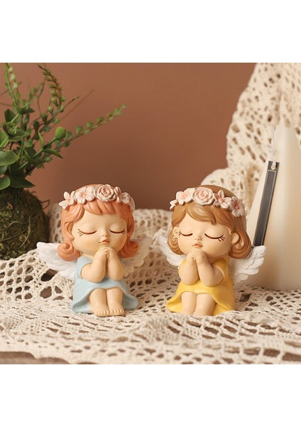 2pcs Swan Süsler Çift Kuğu Figürin Kek Toppers Araba Gösterge Tablosu Heykelleri Mavi Küçük (Yurt Dışından)