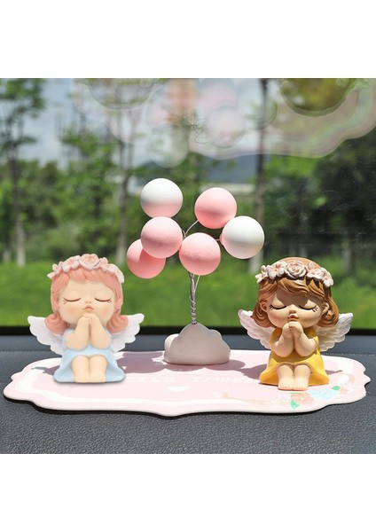 2pcs Swan Süsler Çift Kuğu Figürin Kek Toppers Araba Gösterge Tablosu Heykelleri Mavi Küçük (Yurt Dışından)
